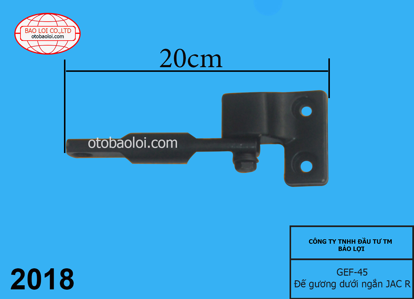 Đế gương dưới ngắn JAC R