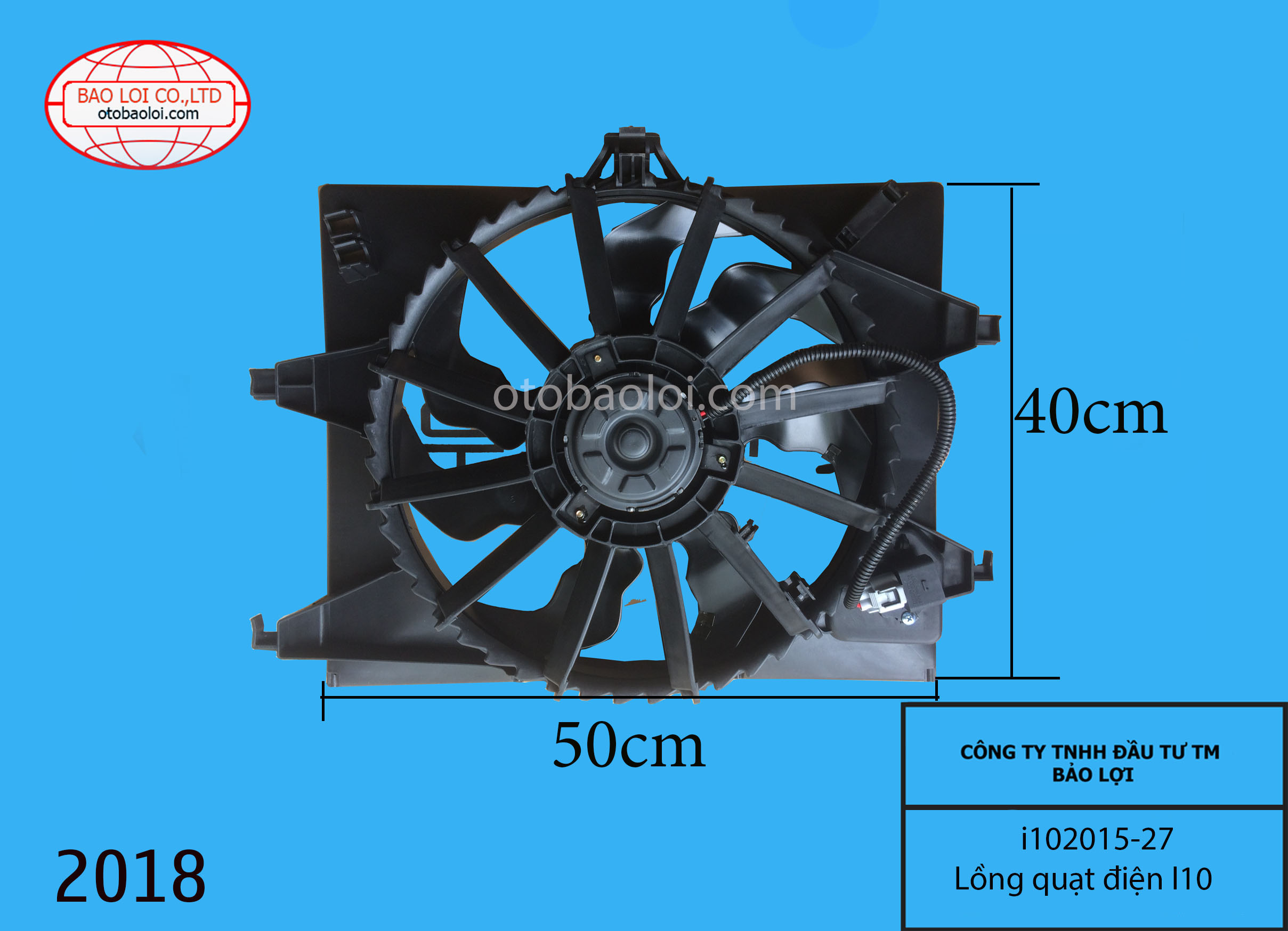 Lồng quạt điện I10 có moto