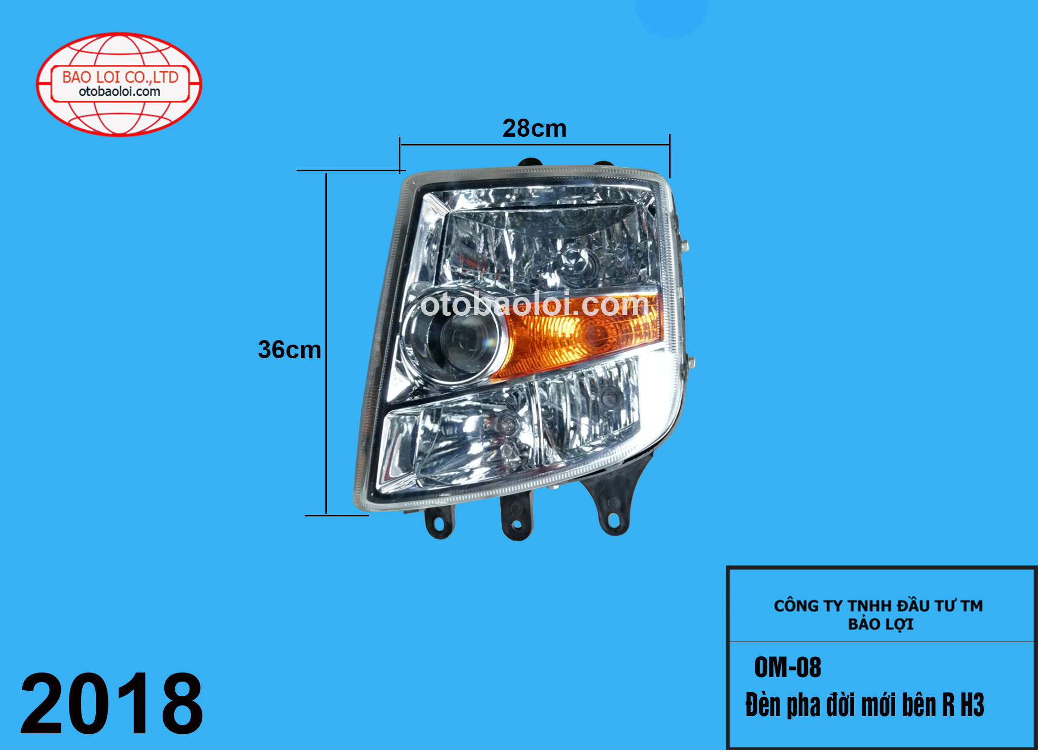 Đèn pha đời cũ bên L H3