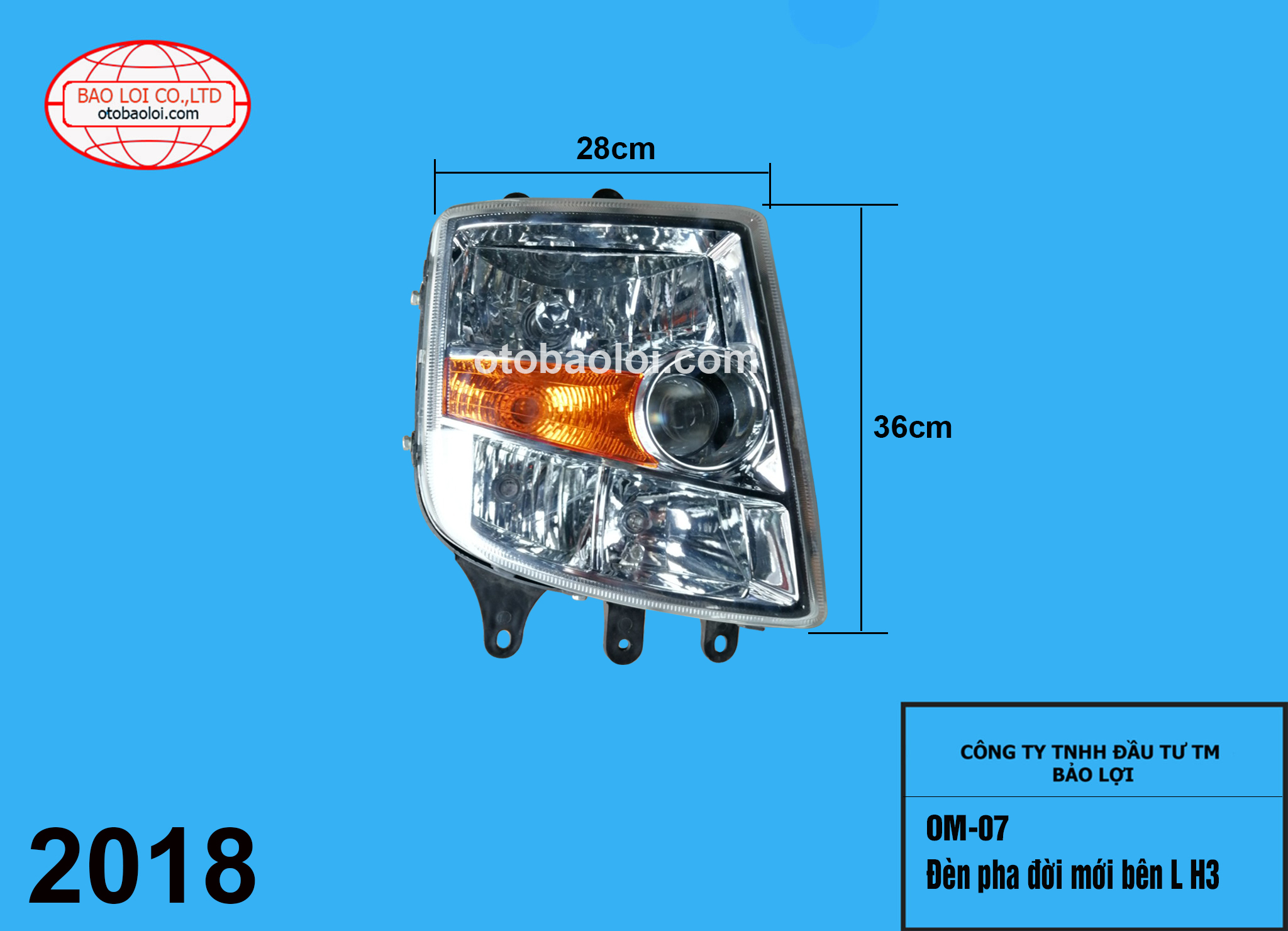 Đèn pha đời cũ bên R H3