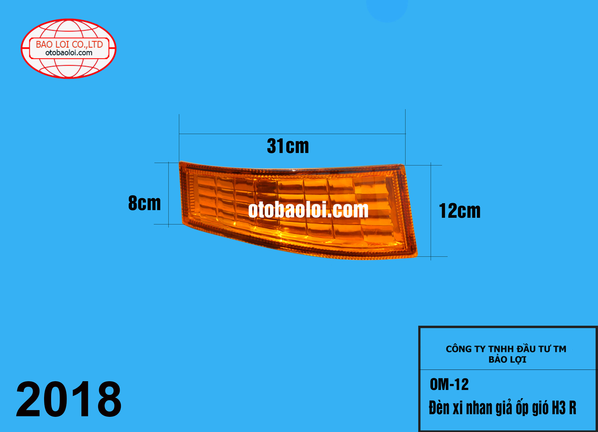 Đèn xi nhan giả ốp gió H3 R