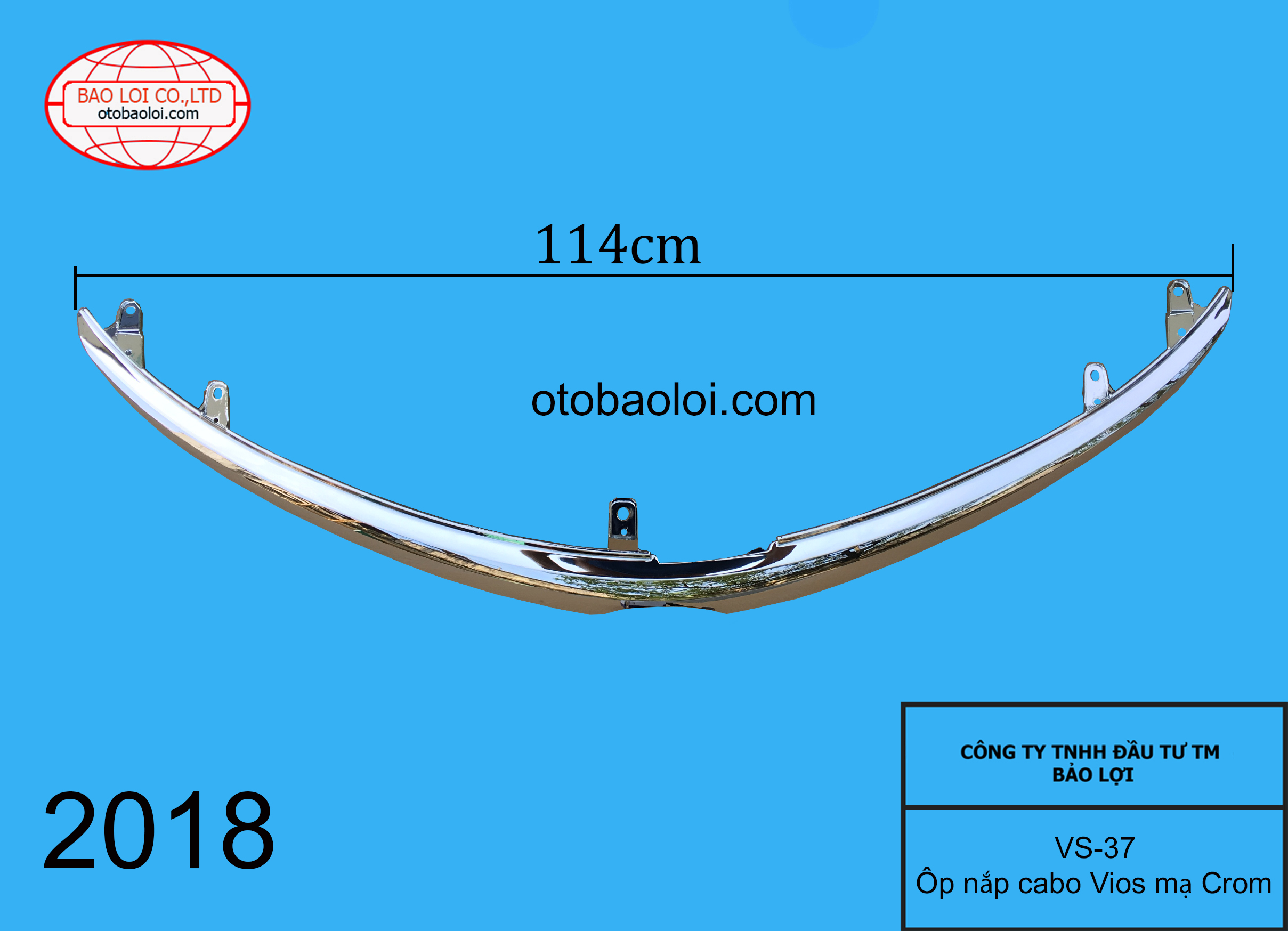 Ôp nắp cabo Vios mạ Crom