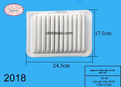 Lọc gió Vios 2010  178010T020