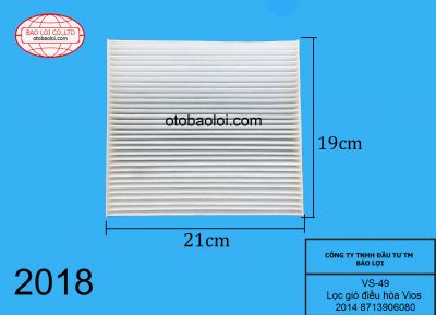 Lọc gió điều hòa Vios 2014 8713906080