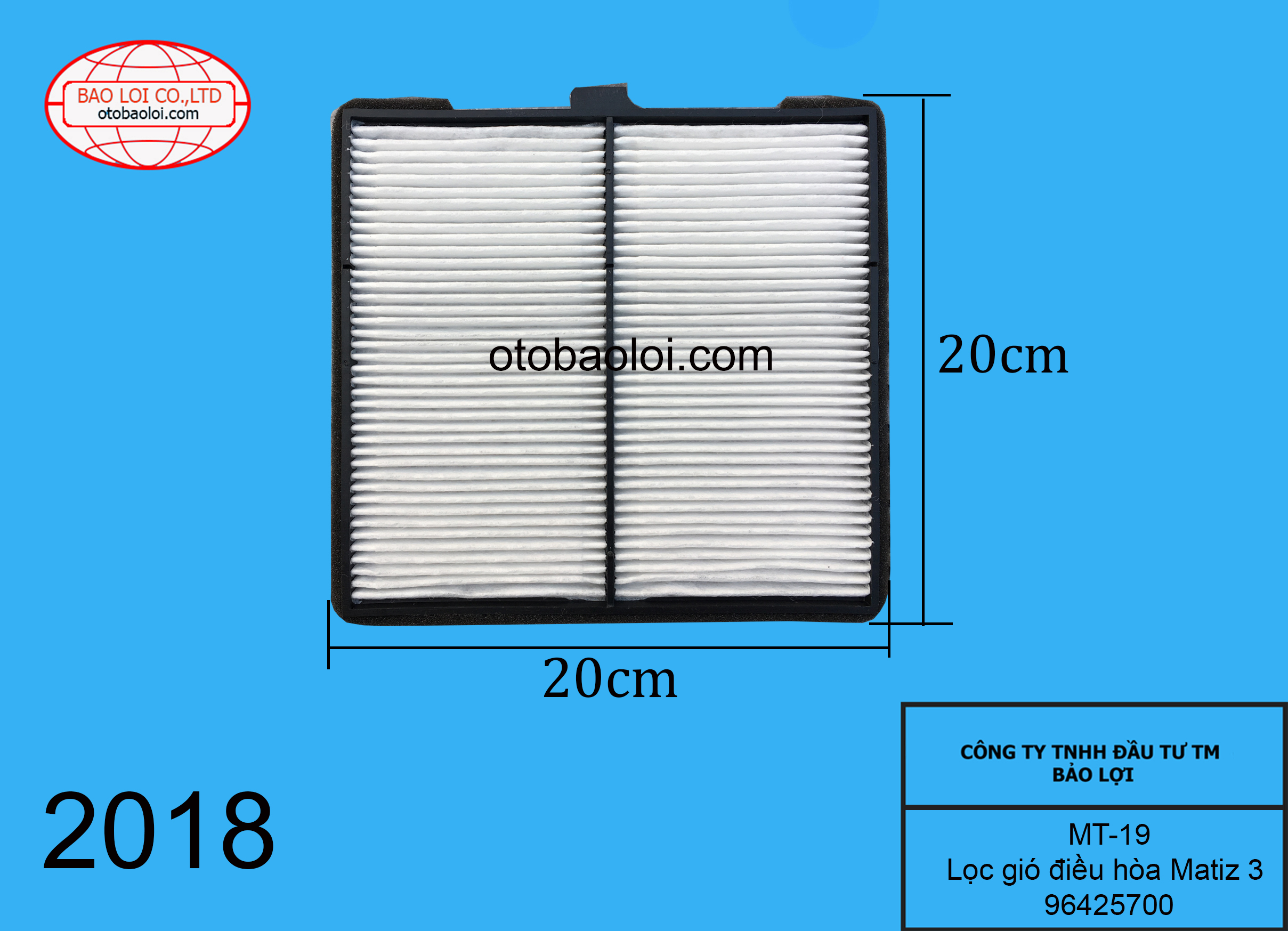 Lọc gió điều hòa Matiz 3  96425700