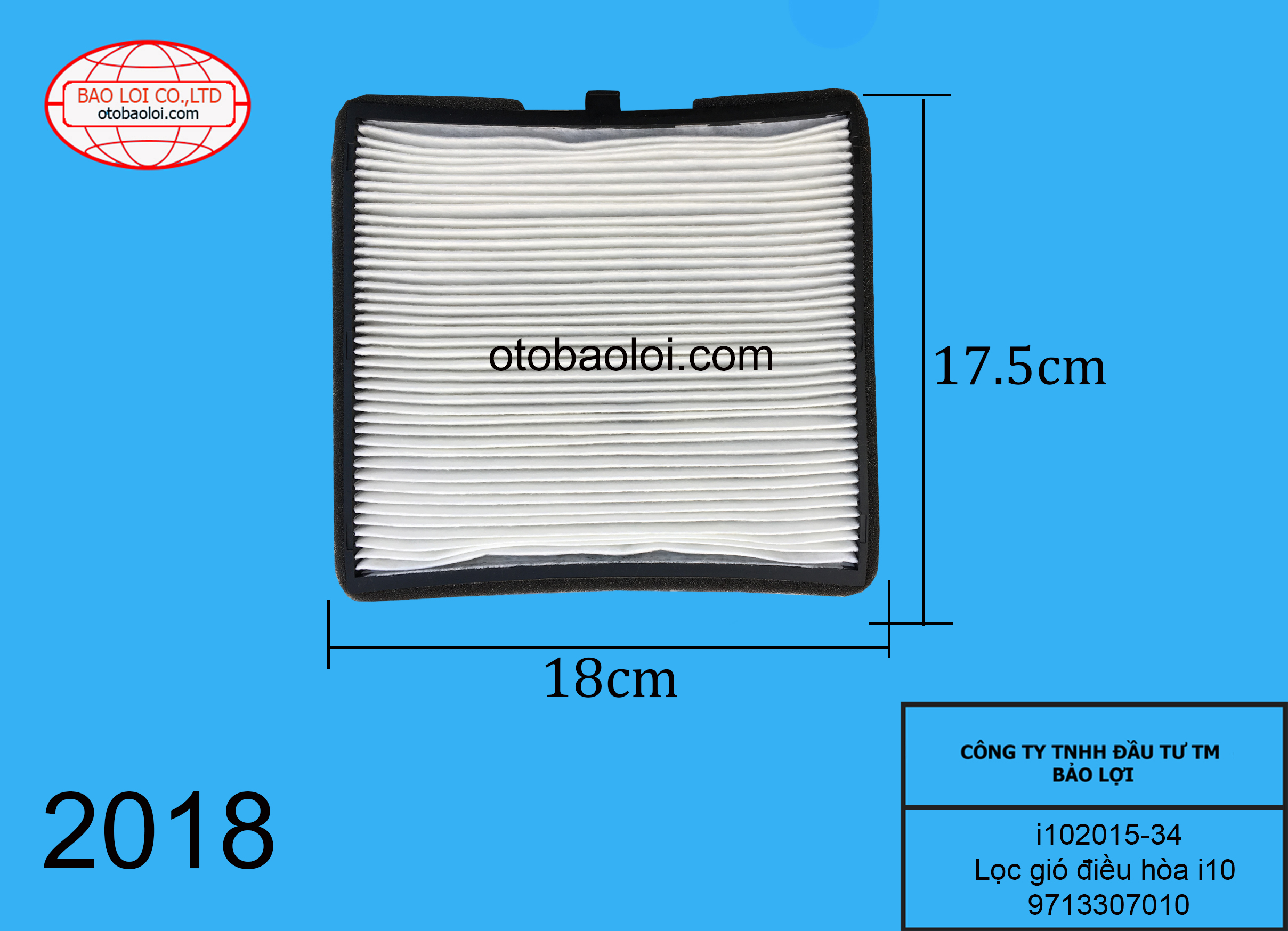 Lọc gió điều hòa i10 9713307010