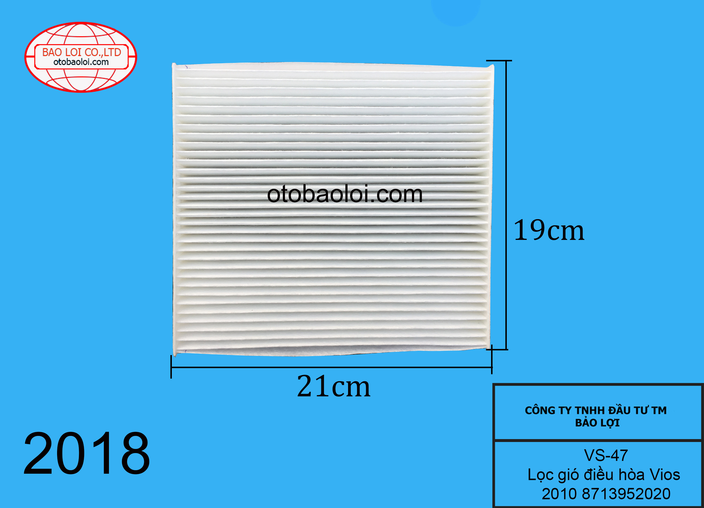 Lọc gió điều hòa  Vios 2010 8713952020