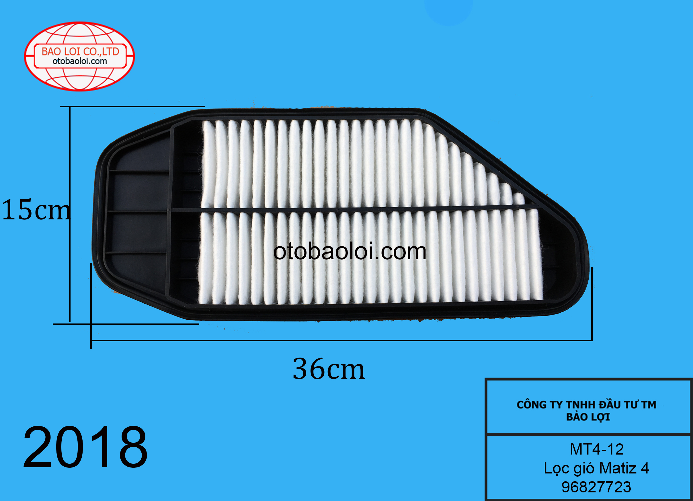 Lọc gió Matiz 4 96827723