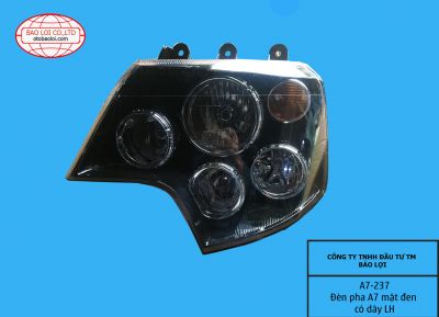 Đèn pha A7 mặt đen có dây LH