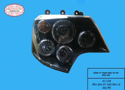 Đèn pha A7 mặt đen có dây RH 