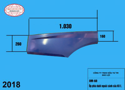 Ốp phía dưới ngoài cánh cửa H3 L