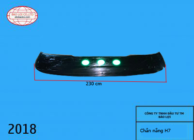 chắn nắng H7 3 chấm xanh loai 3 lỗ