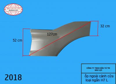 Ốp ngoài cánh cửa loại ngắn H7 L