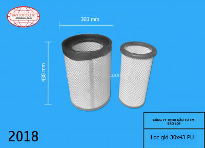 Lọc gió 30*43 PU không lõi