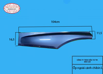Ốp phía dưới ngoài cánh cửa Qibin thùng L