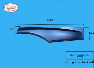 Ốp phía dưới ngoài cánh cửa Qibin thùng R