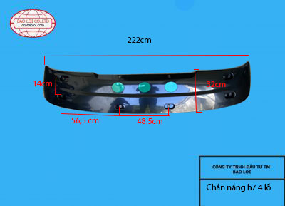 Chắn nắng 3 chấm xanh loại 4 lỗ