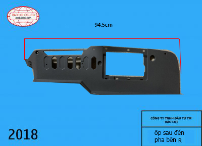 ốp sau đèn pha bên R