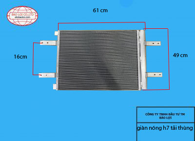 Giàn nóng H7 tải thùng *(ít chân)