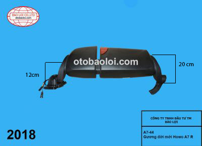 Gương đời mới Howo A7 R (gương mập chân ngắn)